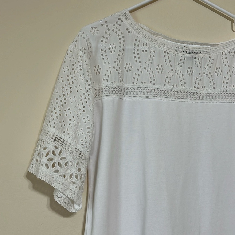 Lauren Ralph Lauren Eyelet T Shirt Dress Size Small - Picture 6 of 9